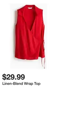 H&M Linen-Blend Wrap Top offer