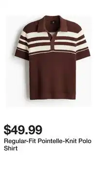 H&M Regular-Fit Pointelle-Knit Polo Shirt offer