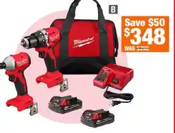 Home Depot 2-piece 1/2 hammer drill and impact driver kit offer