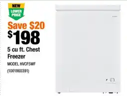 Home Depot 5 Cu. Ft. Chest Freezer offer