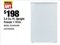 Home Depot 3.4 Cu. Ft. Upright Freezer offer