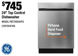 Home Depot Top Control Dishwasher offer