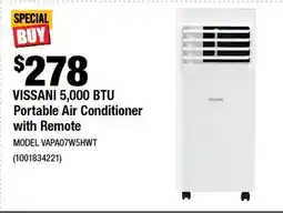 Home Depot 5,000 BTU Portable Air Conditioner with Remote offer