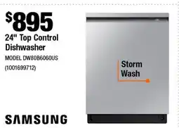 Home Depot Top Control Dishwasher offer