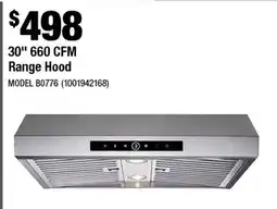Home Depot 30 660CFM Under Cabinet Range Hood offer