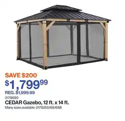 Patrick Morin CEDAR Gazebo, 12 ft. x 14 ft offer