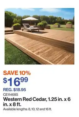 Patrick Morin Western Red Cedar, 1.25 in. x 6 in. x 8 ft offer
