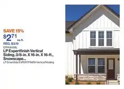 Patrick Morin Expertfinish Vertical Siding, 3/8-in. X 16-in. X 16-ft., Snowscape White offer