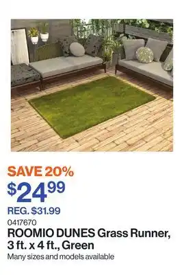 Patrick Morin DUNES Grass Runner, 3 ft. x 4 ft., Green offer