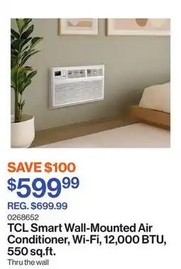 Patrick Morin Smart Wall-Mounted Air Conditioner, Wi-Fi, 12,000 BTU, 550 sq.ft offer