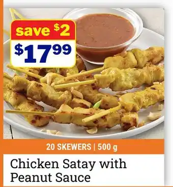 M & M Food Market Chicken Satay with Peanut Sauce offer