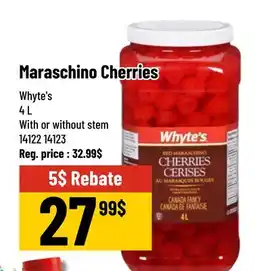 Mayrand Whyte's Maraschino Cherries offer