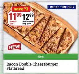 M & M Food Market Bacon Double Cheeseburger Flatbread offer