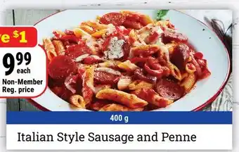 M & M Food Market Italian Style Sausage and Penne offer