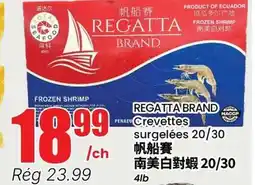 Btrust Supermarket REGATTA BRAND Crevettes surgelées 20/30 offer