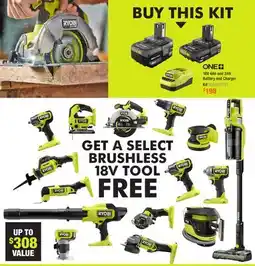 Home Depot 18V 4Ah and 2Ah Battery and Charger Kit offer