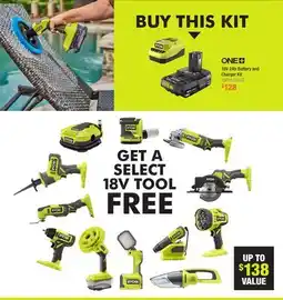 Home Depot 18V 2Ah Battery and Charger Kit offer