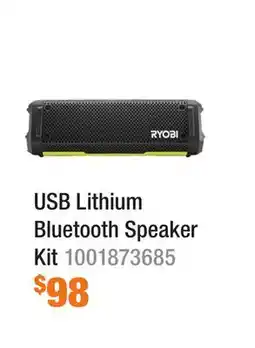 Home Depot USB Lithium Bluetooth Speaker Kit offer