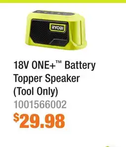 Home Depot 18V ONE+ Battery Topper Speaker (Tool Only) offer