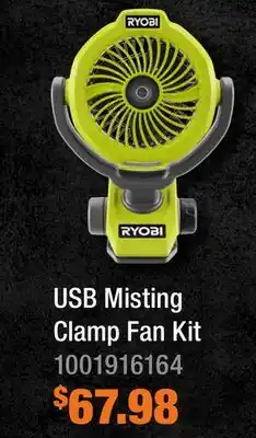 Home Depot USB Misting Clamp Fan Kit offer
