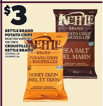 Independent City Market KETTLE BRAND POTATO CHIPS, 156/198 G offer