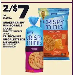 Independent City Market QUAKER CRISPY MINIS OR RICE CAKES offer