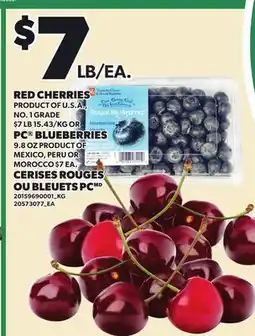 Independent City Market RED CHERRIES OR PC BLUEBERRIES, 9.8 OZ offer