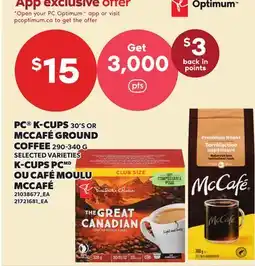 Independent City Market PC K-CUPS, 30'S OR MCCAFÉ GROUND COFFEE offer