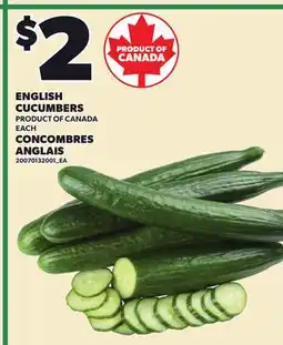 Independent City Market ENGLISH CUCUMBERS offer