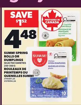 Independent City Market SUMM! SPRING ROLLS OR DUMPLINGS offer