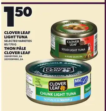 Independent City Market CLOVER LEAF LIGHT TUNA, 85/170 G offer