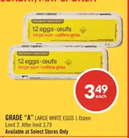 Shoppers Drug Mart GRADE A LARGE WHITE EGGS offer