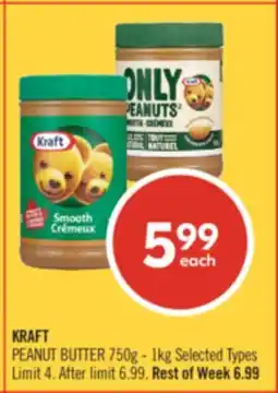 Shoppers Drug Mart KRAFT PEANUT BUTTER offer