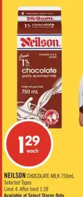 Shoppers Drug Mart NEILSON CHOCOLATE MILK offer