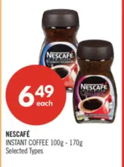 Shoppers Drug Mart NESCAFÉ INSTANT COFFEE 100g - 170g offer