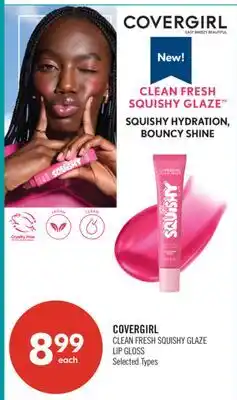 Shoppers Drug Mart COVERGIRL CLEAN FRESH SQUISHY GLAZE LIP GLOSS offer