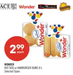 Shoppers Drug Mart WONDER HOT DOG or HAMBURGER BUNS 8's offer