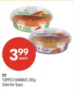 Shoppers Drug Mart PC TOPPED HUMMUS offer