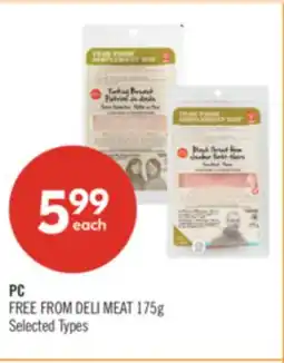 Shoppers Drug Mart PC FREE FROM DELI MEAT offer