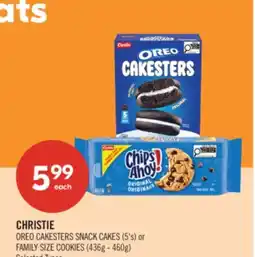 Shoppers Drug Mart CHRISTIE OREO CAKESTERS SNACK CAKES (5's) or FAMILY SIZE COOKIES (436g - 460g) offer