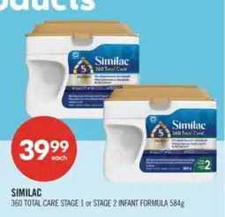 Shoppers Drug Mart SIMILAC 360 TOTAL CARE STAGE 1 or STAGE 2 INFANT FORMULA offer