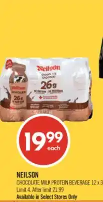 Shoppers Drug Mart NEILSON CHOCOLATE MILK PROTEIN BEVERAGE 12 x 32 offer