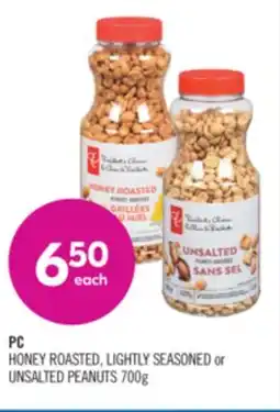 Shoppers Drug Mart PC HONEY ROASTED, LIGHTLY SEASONED or UNSALTED PEANUTS offer