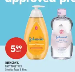 Shoppers Drug Mart JOHNSON'S BABY TOILETRIES offer