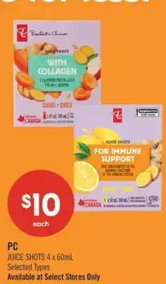 Shoppers Drug Mart PC JUICE SHOTS offer