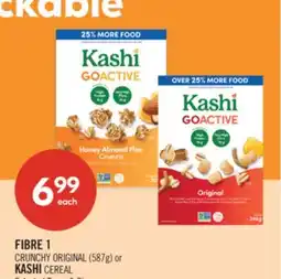 Shoppers Drug Mart FIBRE 1 CRUNCHY ORIGINAL (587g) KASHI CEREAL offer