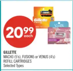 Shoppers Drug Mart GILLETTE MACH3 (5's), FUSION5 or VENUS (4's) REFILL CARTRIDGES offer