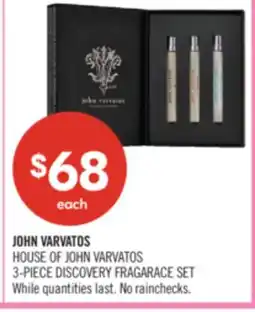 Shoppers Drug Mart JOHN VARVATOS HOUSE OF JOHN VARVATOS 3-PIECE DISCOVERY FRAGARACE SET offer