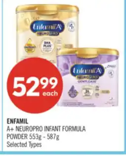 Shoppers Drug Mart ENFAMIL A+ NEUROPRO INFANT FORMULA POWDER offer
