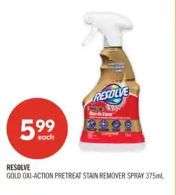 Shoppers Drug Mart RESOLVE GOLD OXI-ACTION PRETREAT STAIN REMOVER SPRAY offer